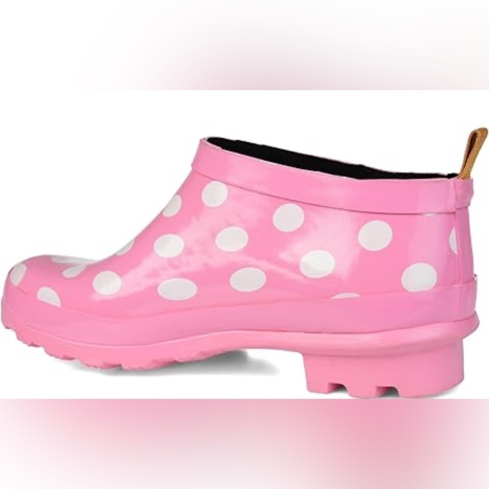 Journee Collection Women's Polka Dot Pink Rain Boots​​​